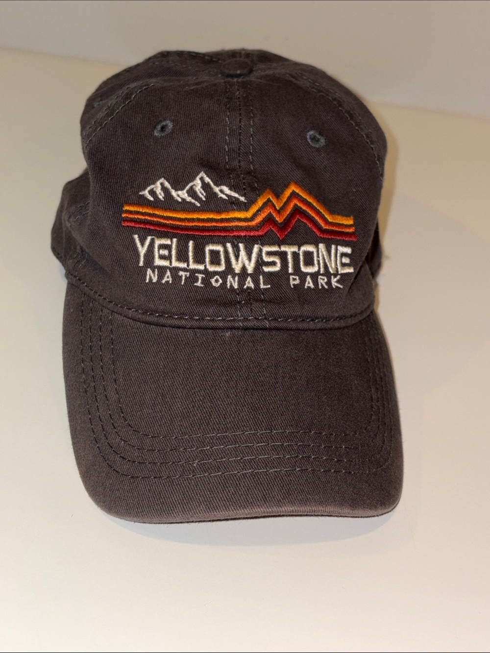 Yellowstone National Park Embroidered Baseball Cap Dad Hat Gray